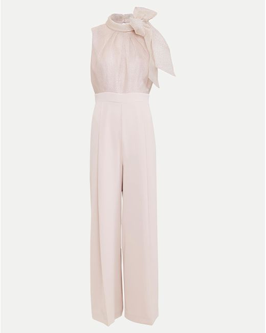 Phase Eight Pink Tie Neck Jumpsuit
