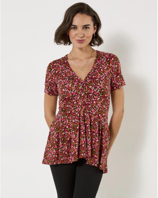 Joe Browns Red Jb Diana Ditsy Jersey Tunic Top