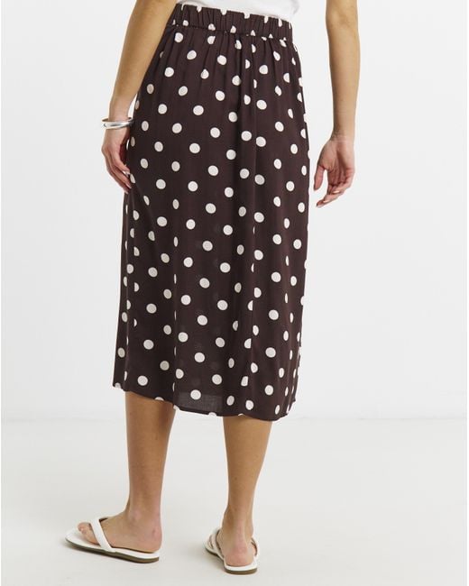 Simply Be White Spot Midaxi Skirt