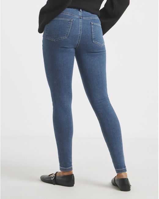 Simply Be Blue Fleece Lined Cosy Skinny Jeans