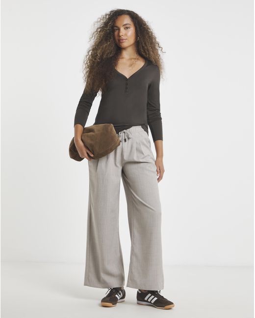 Simply Be Black 2 Pack Soft Touch Henley Tops