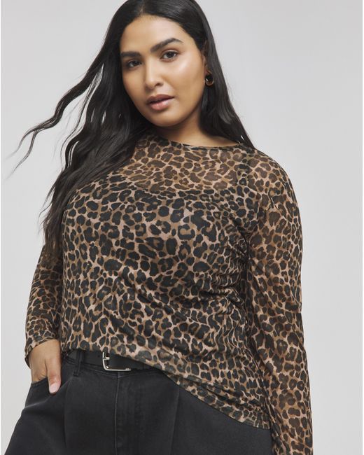 Simply Be Black Mesh Top