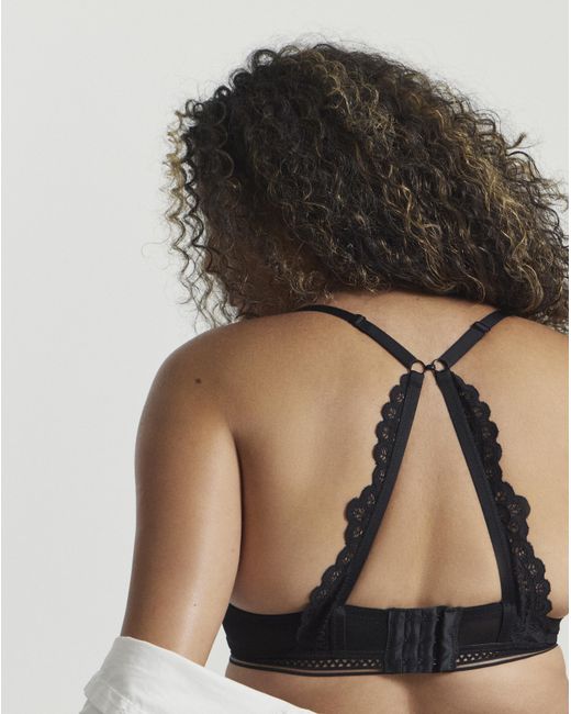 Figleaves Black Harper Lace Bralette D-G