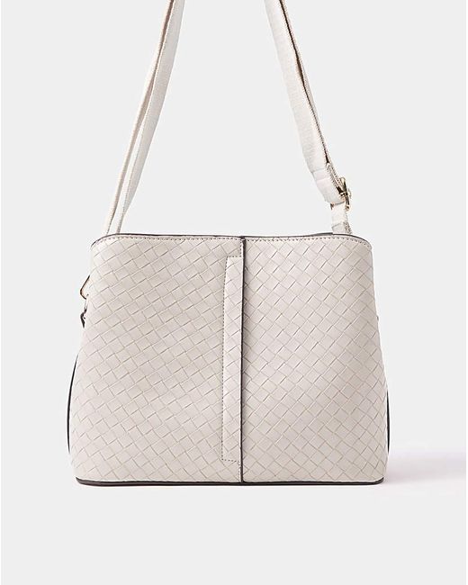 Accessorize White Webbing Strap Crossbody Bag