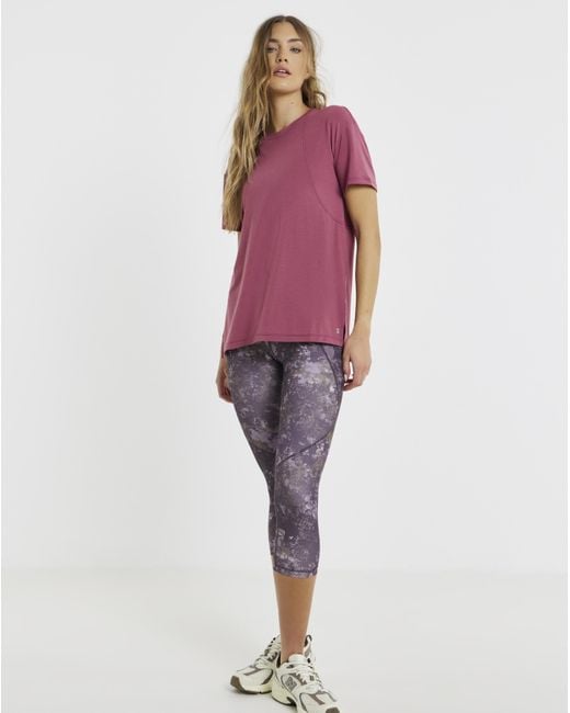 Sweaty Betty Red Soft Flow Longline T-Shirt