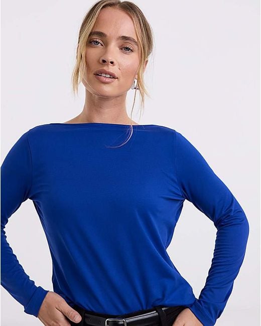 Simply Be Blue 2 Pack V Back Tops