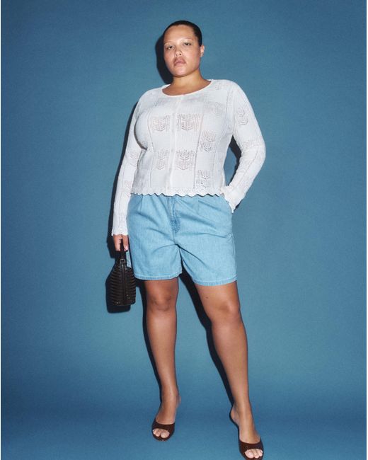 Mango Blue Bermudas Amelie