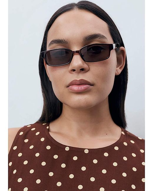 Mango Brown Polka Dot Midi Dress