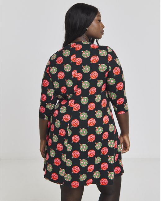 Simply Be Multicolor Supersoft Novelty Print Dress