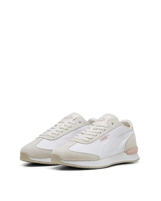 PUMA White R78 Wind Nylon Trainers