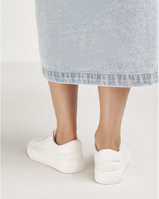 Simply Be White Lace Up Leisure Pumps Extra Wide Fit