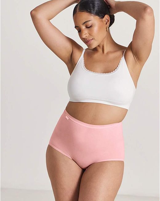 Sloggi Pink 3Pk Basic Maxi Briefs Multi