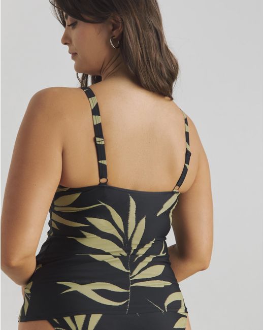 Figleaves Black Tummy Control Tankini Top