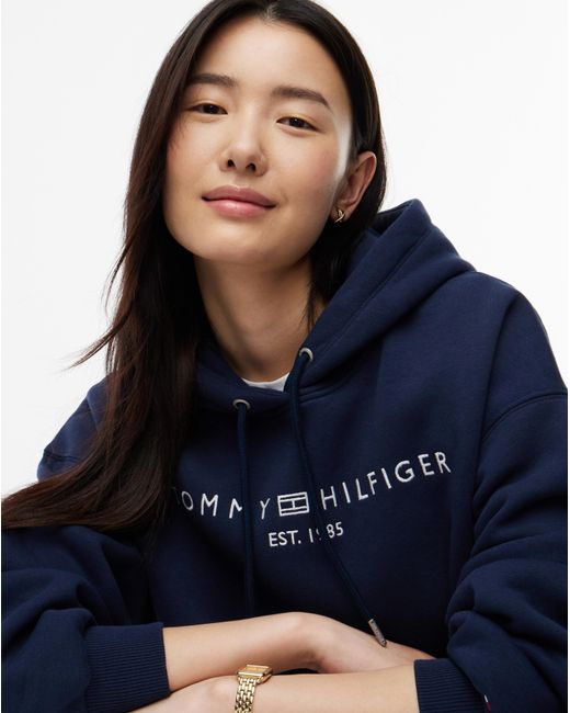 Tommy Hilfiger Blue Logo Hoodie