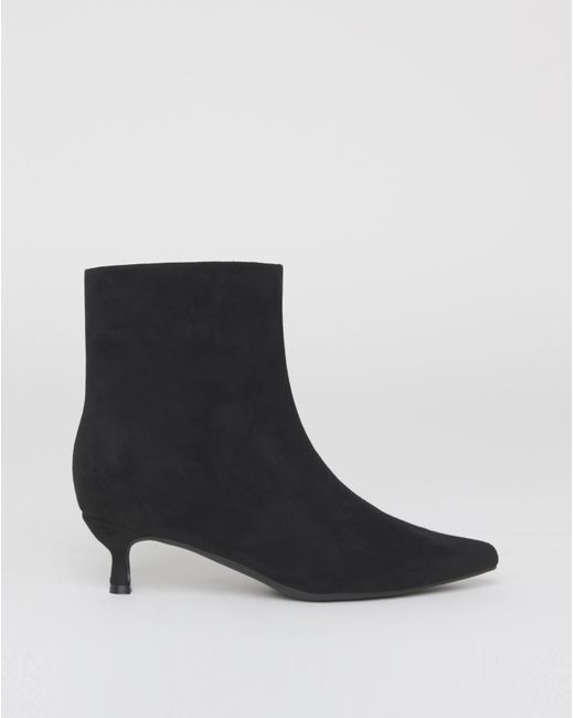Simply Be Black Micro Heel Ankle Boot Extra Wide