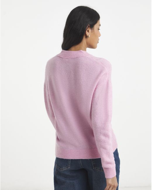 Simply Be Pink V-Neck Cardigan