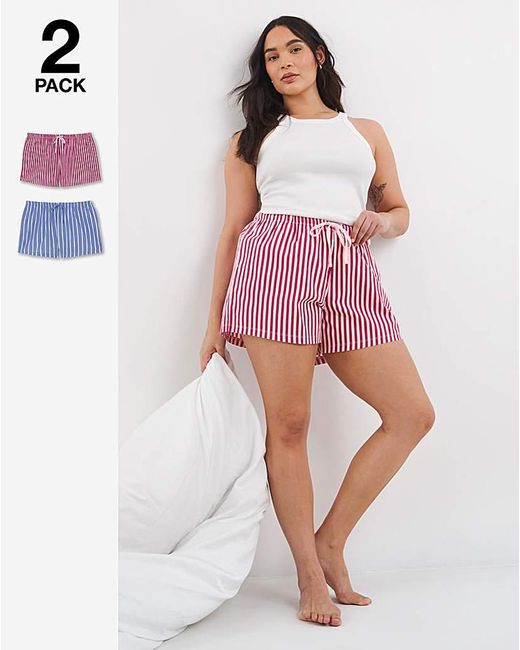Pretty Secrets Red 2 Pack Pyjama Shorts