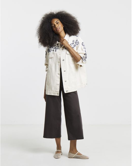 Simply Be Natural Floral Embroidered Jacket
