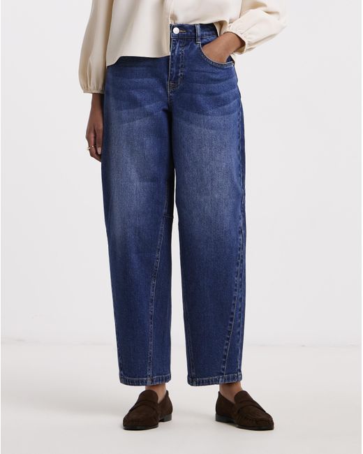 Simply Be Blue Cropped Tapered Jeans