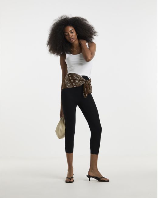 Simply Be Black Jersey Cropped Legging