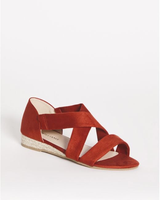 JD Williams Red Multi Strap Espadrille Eee Fit