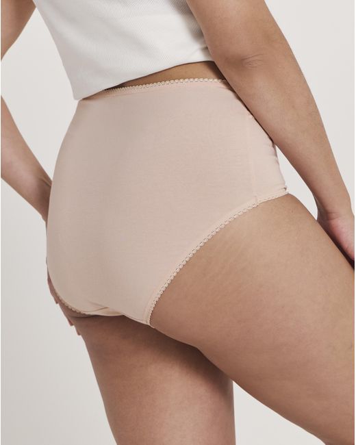 Pretty Secrets Multicolor 4 Pack Lace Top Full Knickers