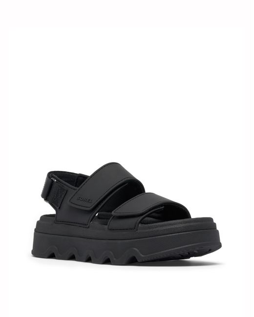Sorel Black Kinetic Sunchase Sandals