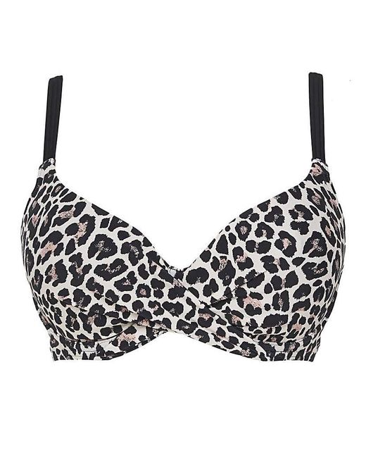 Figleaves Black Figleaves Tailor Underwired Bikini Top
