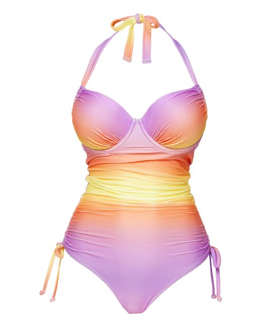 Simply Be Pink Halterneck Swimsuit