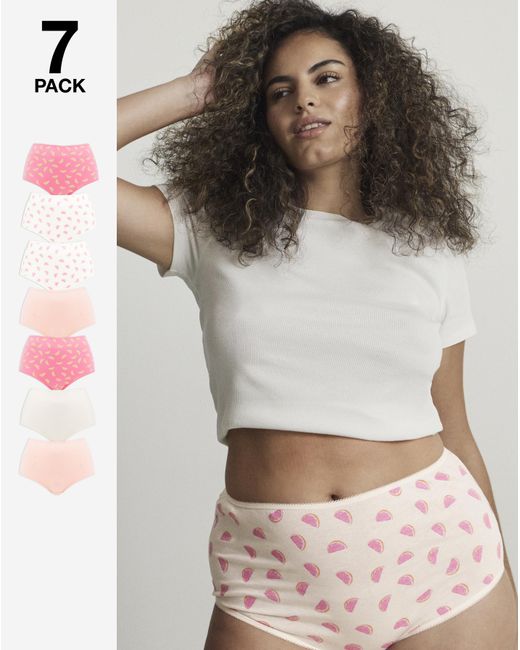 Pretty Secrets White 7 Pack Full Fit Brief