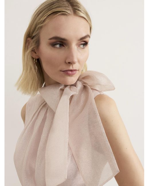 Phase Eight Pink Tie Neck Jumpsuit