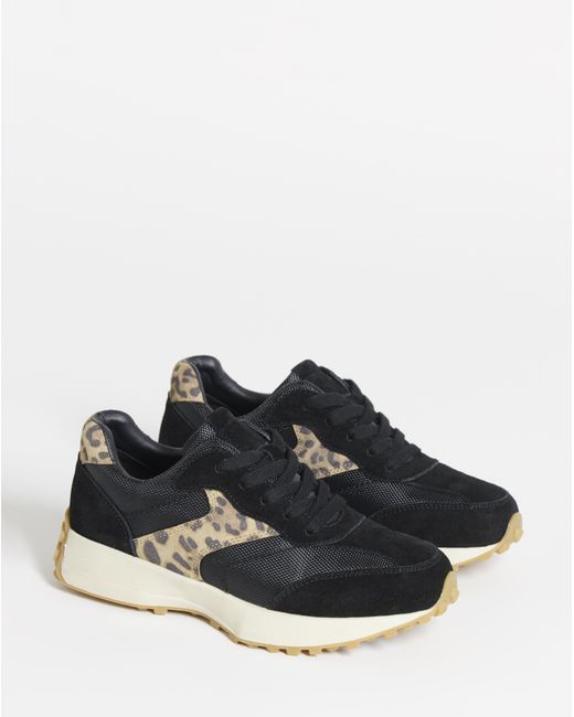 Simply Be Blue Retro Runner Trainer Ex Wide Fit