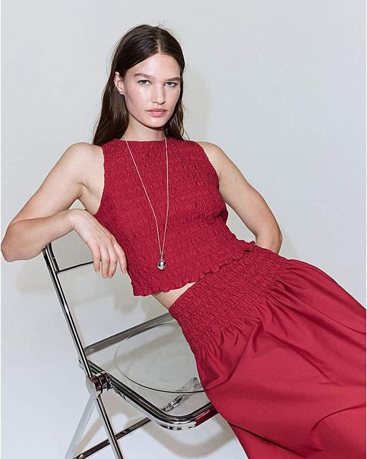 Mango Red Skirt Siros