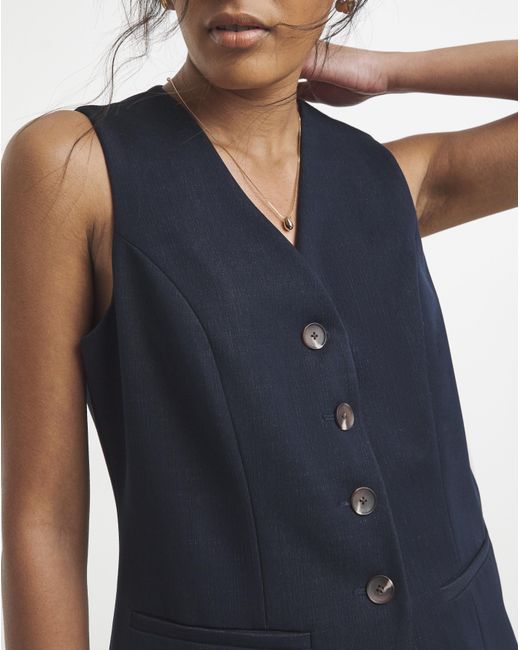 Simply Be Blue Denim Look Waistcoat