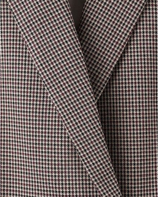 Mango Natural Houndstooth Blazer