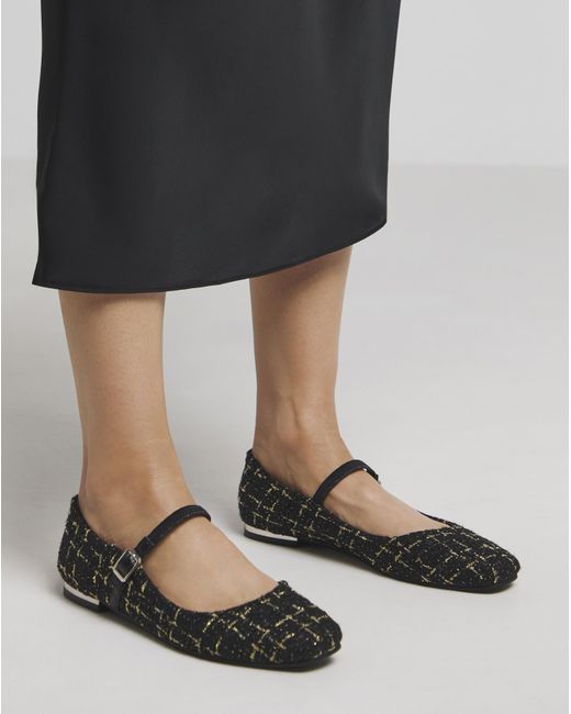 Simply Be Black Mary Jane Ballerina Shoes Wide Fit