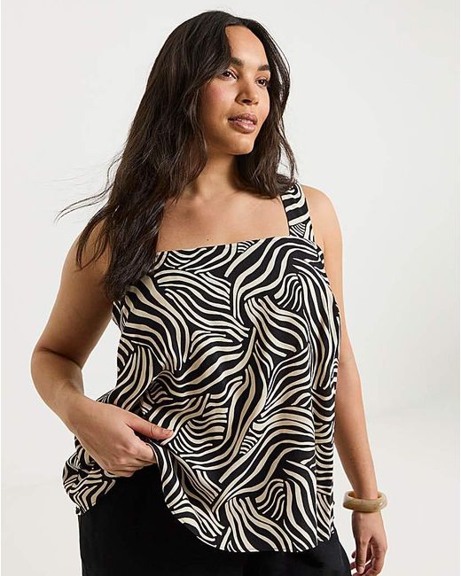 Simply Be Black Square Neck Cami