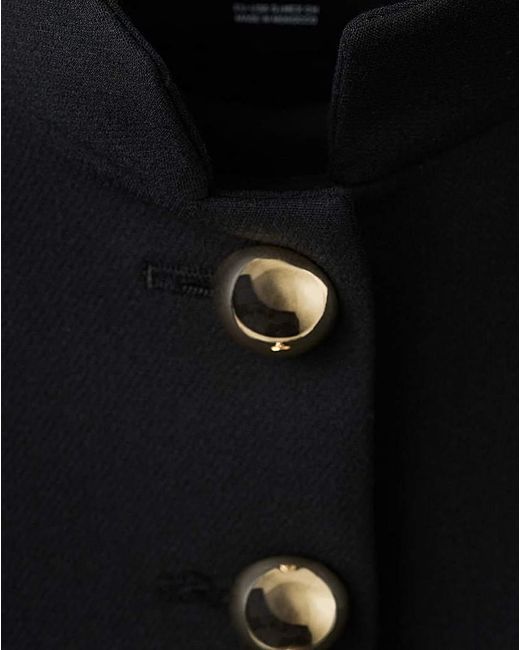 Mango Blue Jacket With Button