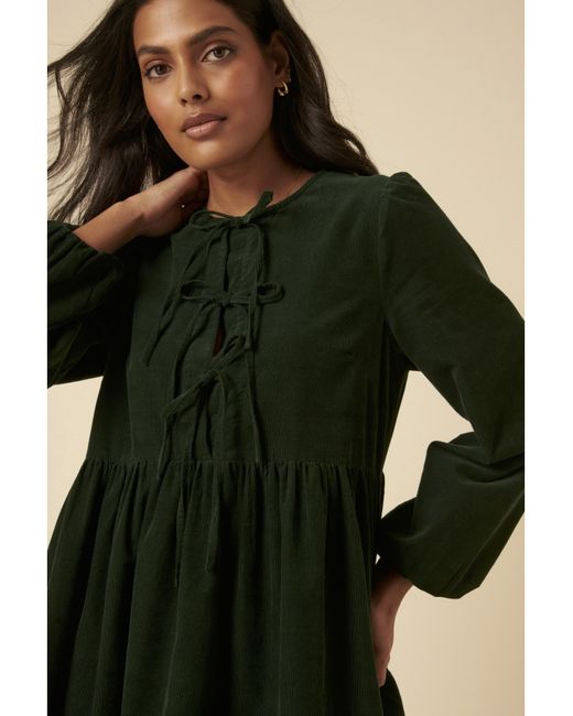 Nobody's Child Green Eden Mini Cord Dress