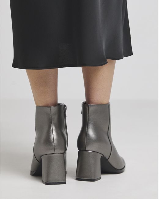 Simply Be Black Block Heel Low Cut Boots Ex Wide