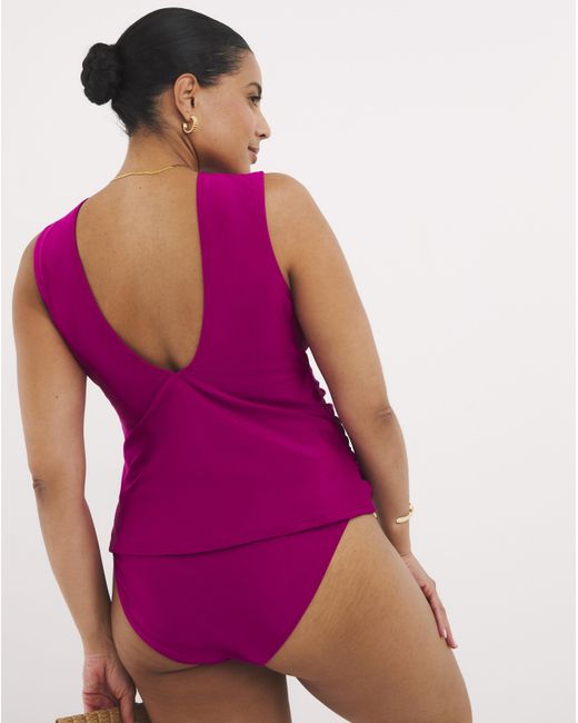 MAGISCULPT Purple Tummy Control Tankini Set