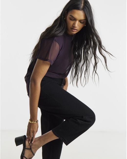 Simply Be Purple Mesh Tank Top