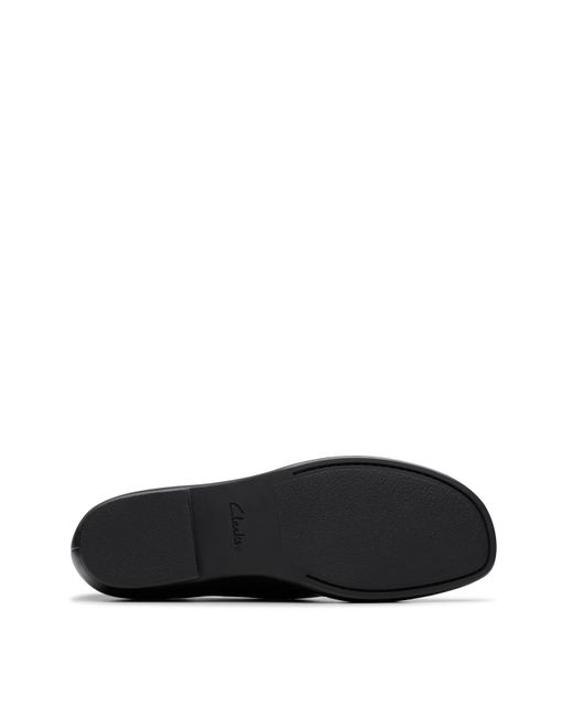 Clarks Black Livia Leather Ballerina D Fit