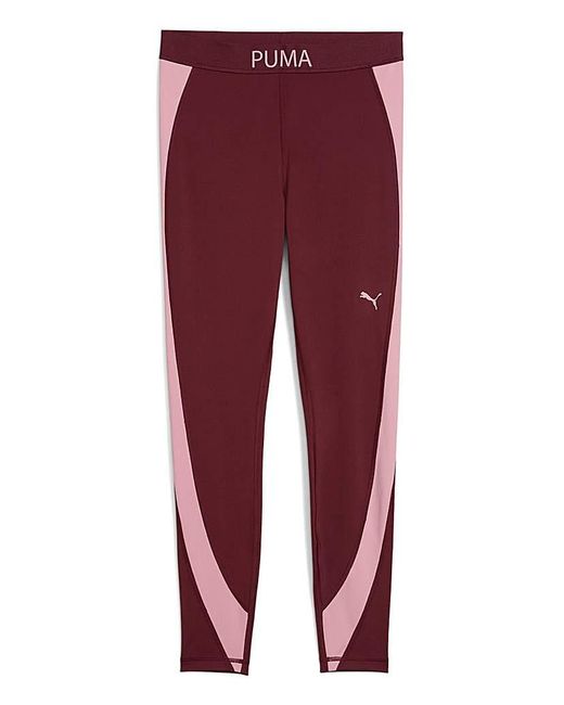PUMA Red Training Colourblock Leggings