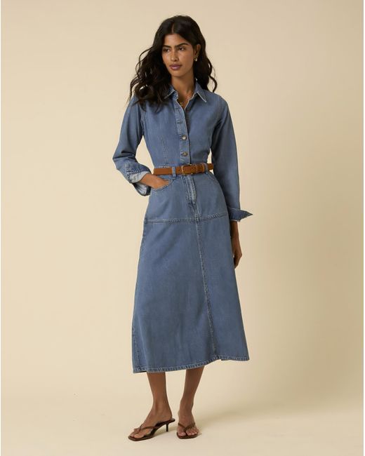 Nobody's Child Blue Lee Midi Dress