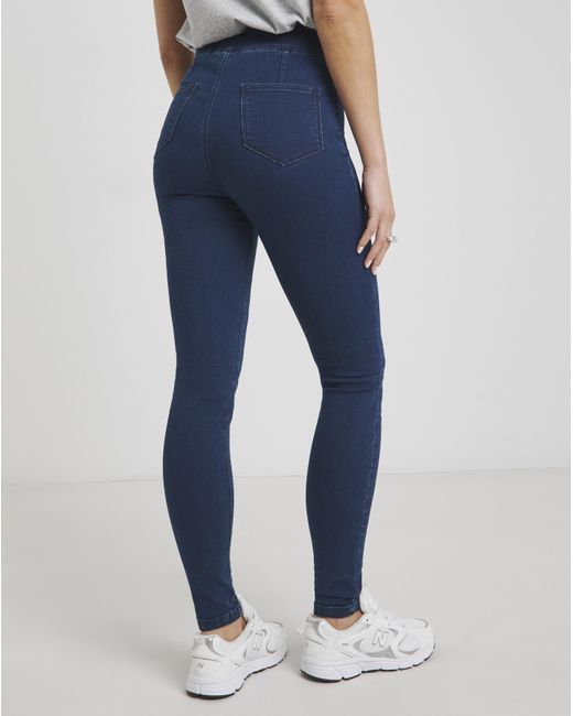 Simply Be Blue Seamed Skinny Jeggings