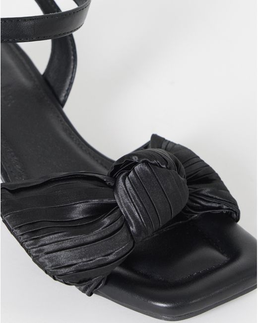 Simply Be Blue Side Bow Heels Wide Fit