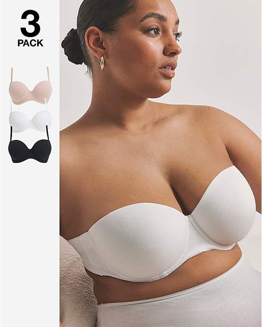 Pretty Secrets Brown 3Pack Cotton Multiway Bra