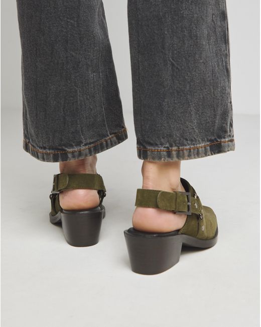 Simply Be Green Western Detailed Shoe Wide