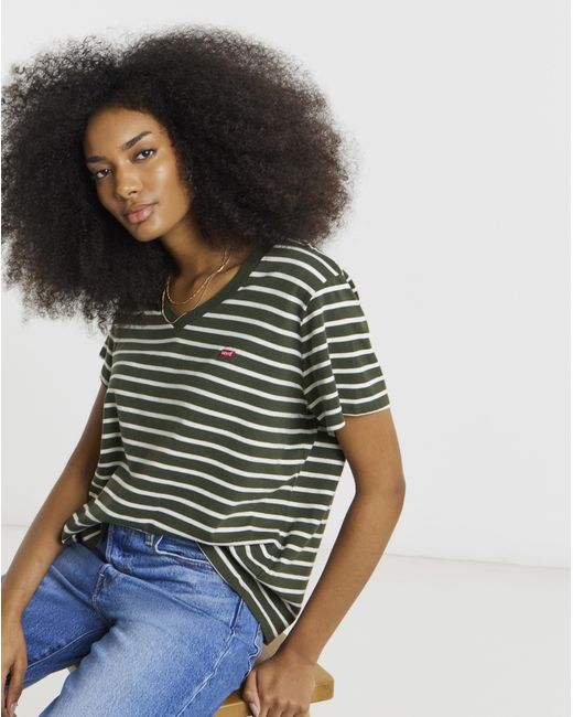 Levi's White Perfect Vneck Tee